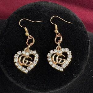 Upcycled and Stamped Clear Rhinestone Earrings!